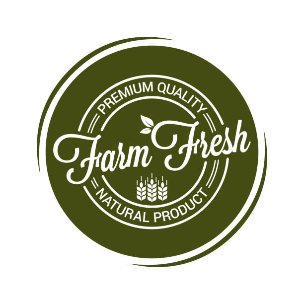 farm fresh product seal on white background 8 eps