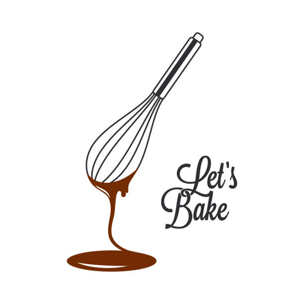wire whisk and chocolate for bakery cooking or cake on white background wire whisk and chocolate for bakery cooking or cake on white background 8 eps chocolate clipart stock illustrations