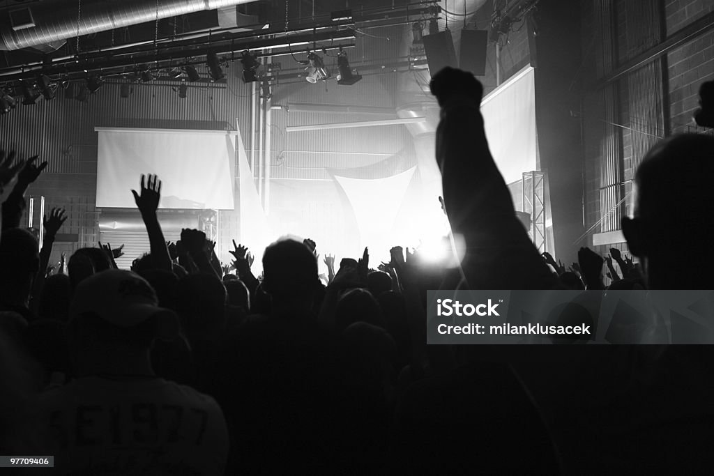 콘서트 크라우드 (L - 로열티 프리 펑크-사람의 역할 스톡 사진