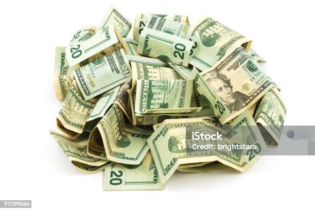 Us Dollar Bills Foto de stock y más banco de imágenes de Abundancia - Abundancia, Ahorros, Arriba de