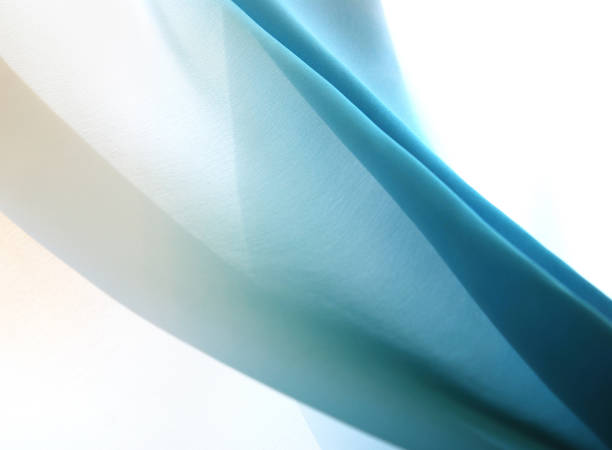 istock Graduated silk from white to blue 97709605