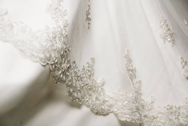 istock Wedding gown detail 97709612