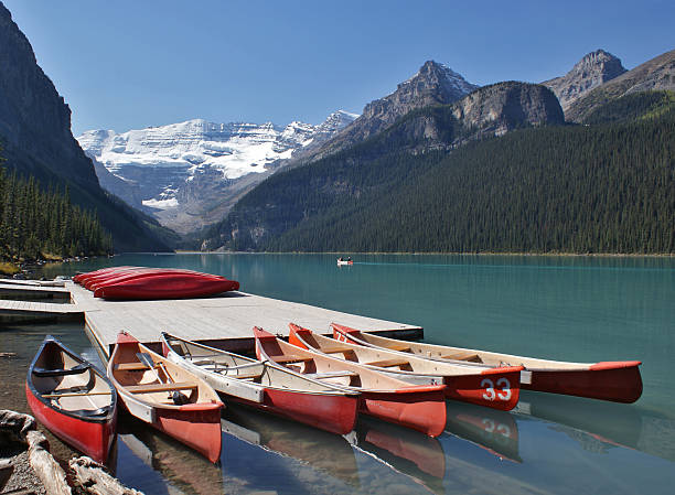 istock Canoes on Lake Louise 97709861