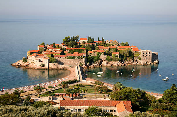 istock Sveti Stefan island featuring the water 97710423