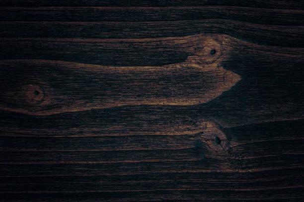 istock Close up of dark brown wood texture with natural striped pattern background 977160326