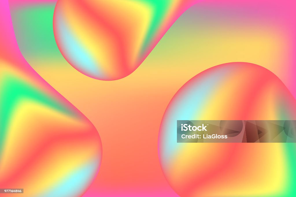 Trendy Abstract Blur Background In Rainbow Neon Colors Stock Illustration -  Download Image Now - iStock