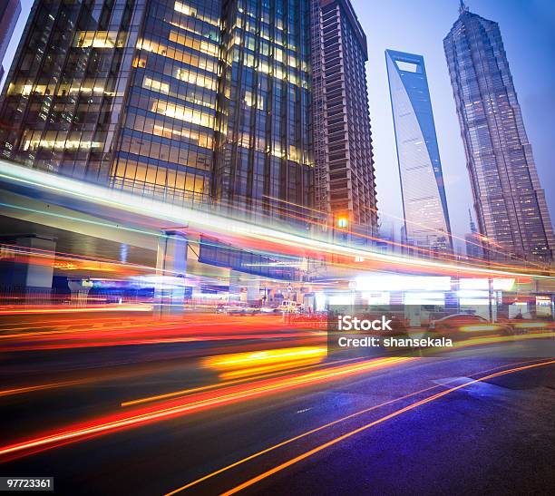 Light Trails Stock Photo - Download Image Now - City, Bus, Motion