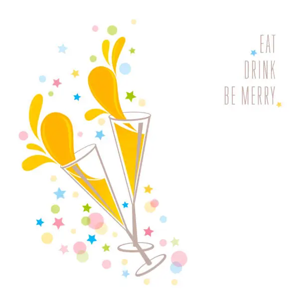 Vector illustration of Eat, Drink, be Merry