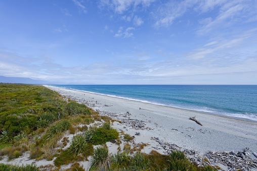 Sea and beach at the west of New Zealand south land