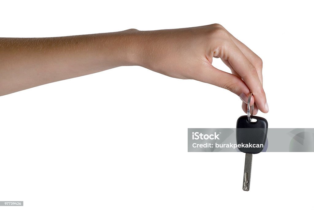자동차모드 암호키, 있는 여자 클로즈업 - 로열티 프리 자동차 열쇠 스톡 사진