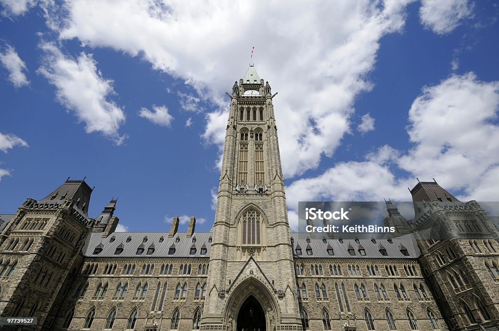 Canadian Parliament  Architectural Feature Stock Photo