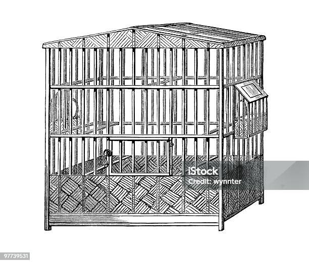 Vintage Birdcage Illustration Isometric Stock Illustration - Download Image Now - Birdcage, Cage, Old-fashioned