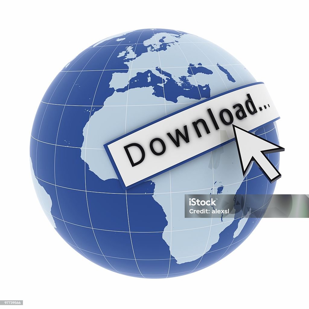 Internet Download  Color Image Stock Photo