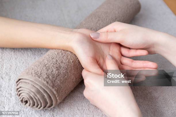 Hand Massage Stock Photo - Download Image Now - Massaging, Hand Massage, Reflexology