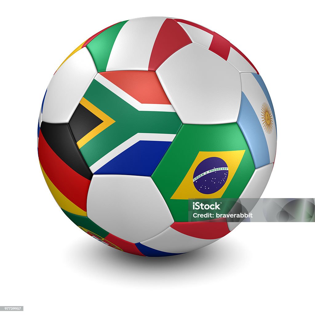 WM 2010 Fußball ball-clipping path - Lizenzfrei 2010 Stock-Foto
