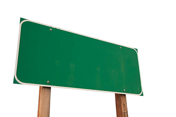 istock Blank Green Road Sign on White - XXXL Image 97740136