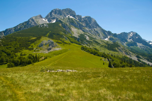 view of the Dolomites, an iconic mountain range located in the enchanting region of South Tyrol, Italy.