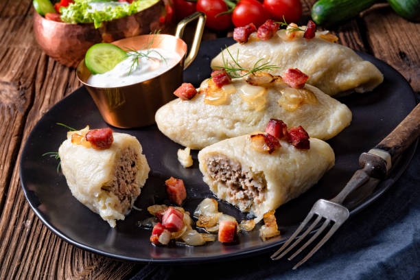 istock Rustic Cepelinai, a specialty Lithuanian and Polish cuisine. 977425644