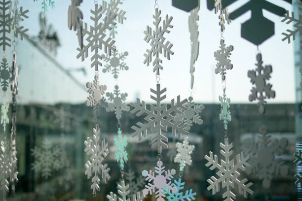 istock Snowflakes Christmas background 977427030