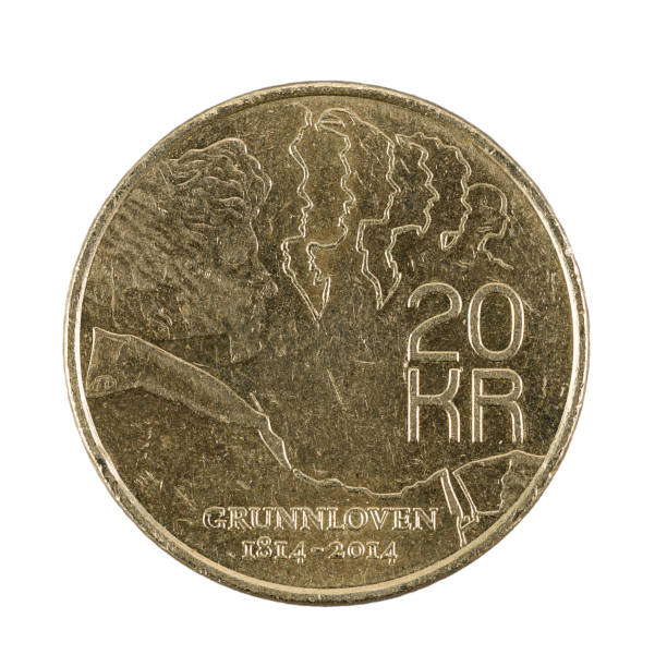 istock 20 norwegian krone coin (2014) reverse isolated on white background 977433742