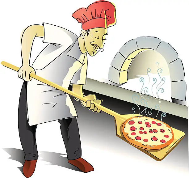Vector illustration of Artisan pizza