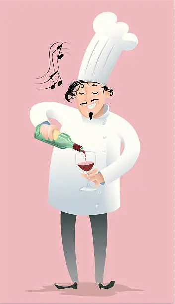 Vector illustration of Happy Chef
