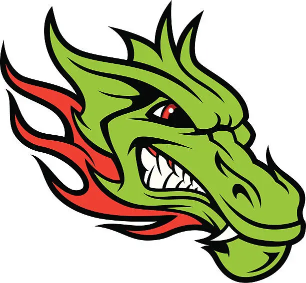 Vector illustration of Dragon head