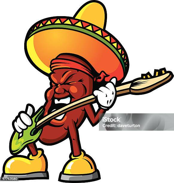 멕시코 Jammin 콩 멕시코 문화에 대한 스톡 벡터 아트 및 기타 이미지 - 멕시코 문화, 솜브레로, 핀토 콩