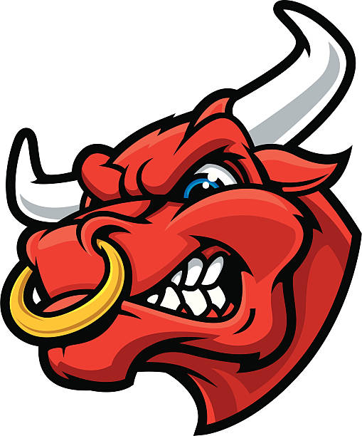 ilustrações de stock, clip art, desenhos animados e ícones de cabeça do mascote touro - bull
