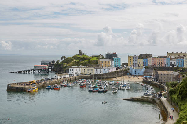 istock Tenby and castle in Wales, England 977439002