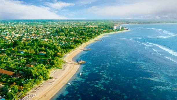 Beautiful Sanur beach landscape