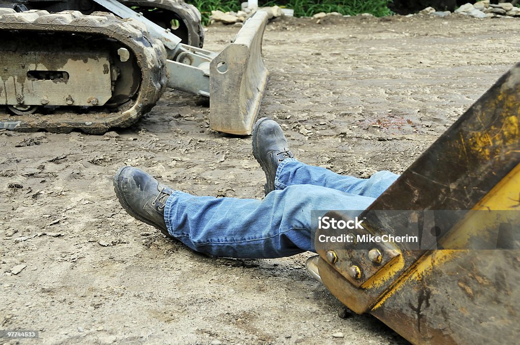 Lazy Excavator operador - Foto de stock de Acostado libre de derechos