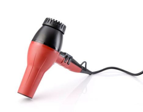 Hair blower with clipping path.