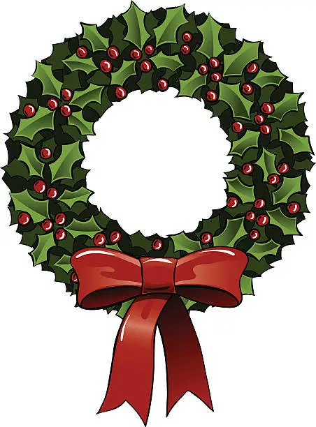 Vector illustration of Holiday Wreath