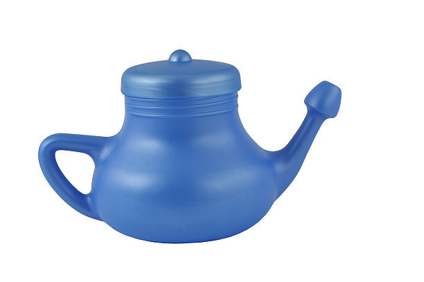 Azul neti pot - fotografia de stock