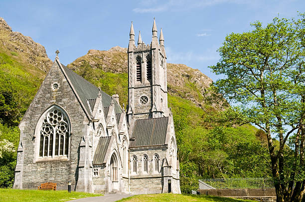 Kylemore Abbey Landscape  kylemore abbey stock pictures, royalty-free photos & images