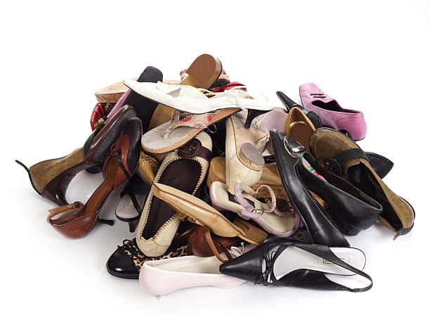 istock Pile of Female Shoes 97745000