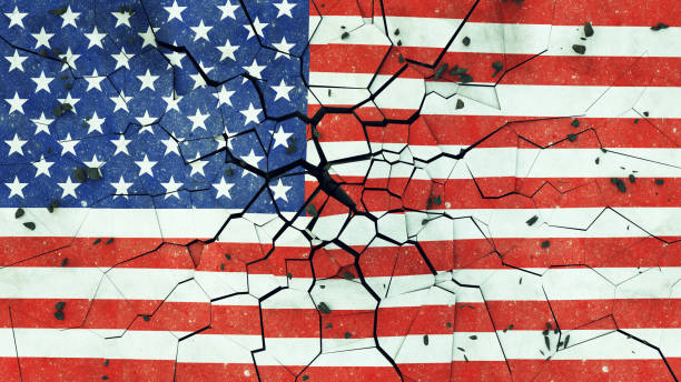 istock USA Flag On Cracked Concrete 977454982