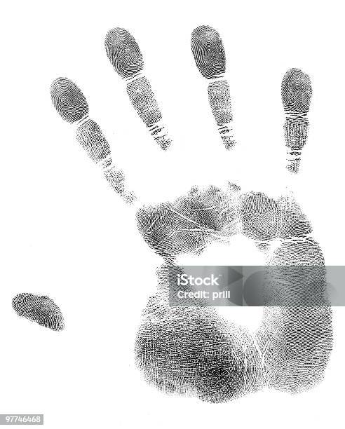 Palma De La Mano De Impresión Foto de stock y más banco de imágenes de Huella dactilar - Huella dactilar, Palma de la mano, Abstracto