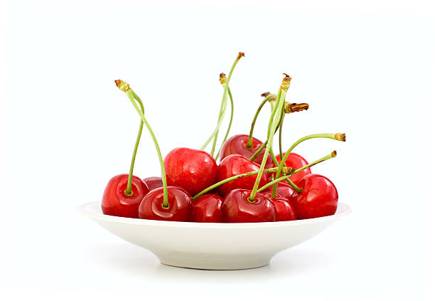 istock Saucer filled with red cherries 97746520