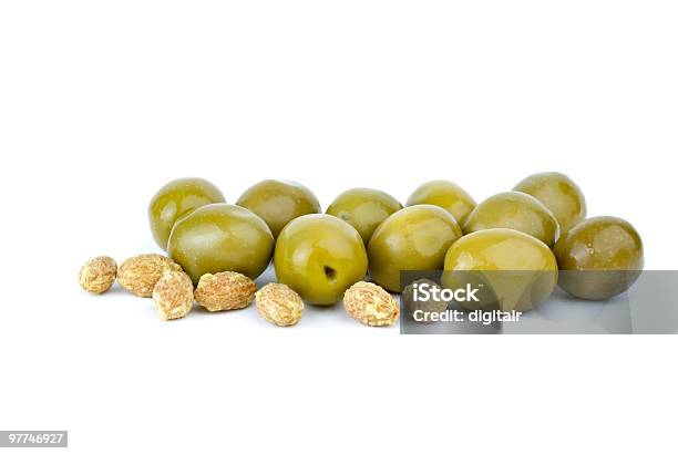 Green Olives And Some Pits Stock Photo - Download Image Now - Olive - Fruit, Seed, Color Image