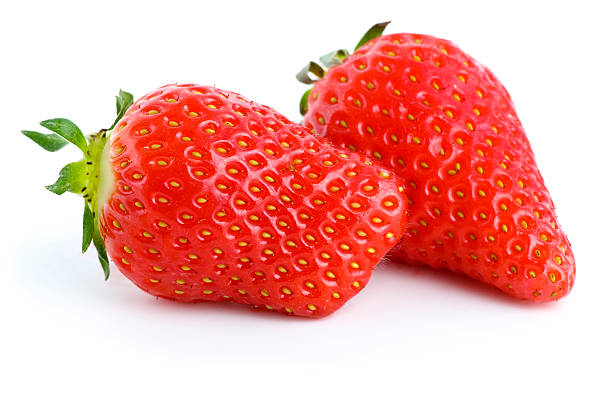istock Pair of ripe red strawberries 97747083