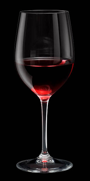glass of red wine stock photo