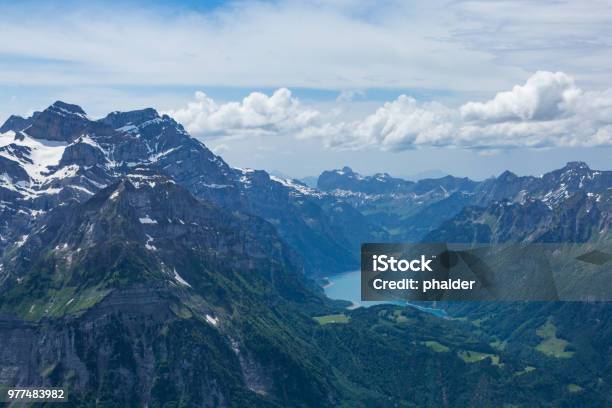 Glärnisch Vrenelisgärtli And Klöntalersee In Swiss Alps Stock Photo - Download Image Now