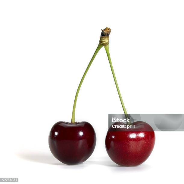 Идеальный Красный Cherry — стоковые фотографии и другие картинки Fruit with Stones - Fruit with Stones, Без людей, Белый