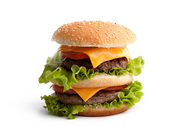istock Big fresh delicious homemade double hamburger 97749154