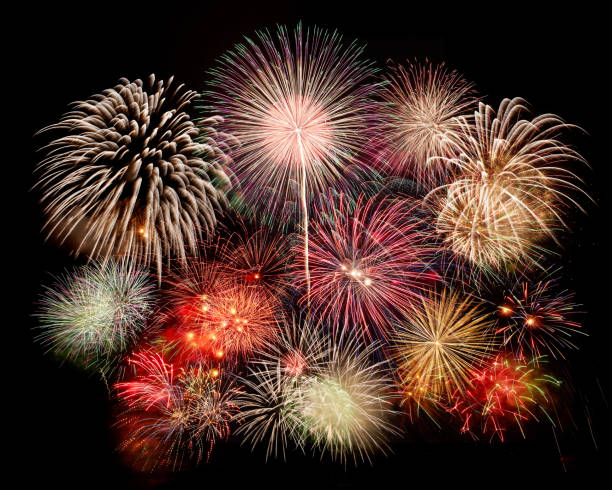 istock the fireworks in the night sky 977504664