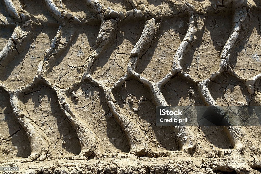 deep skidmark in Marrone terra - Foto stock royalty-free di A spina di pesce