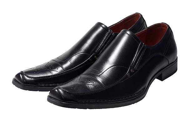 istock pair of black leather shoes 97751322