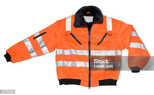 Photo libre de droit de Rouge Veste Réfléchissante banque d'images et plus d'images libres de droit de Fluorescent - Fluorescent, Veste et blouson, Chaleur